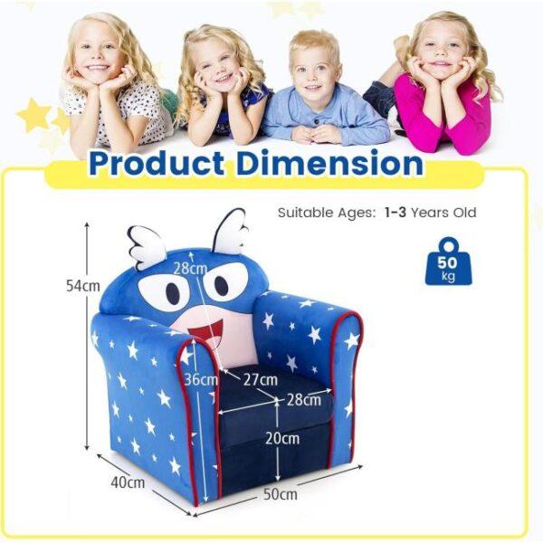 Das Bild zeigt das Produktbild 2 zum DREAMADE Kindersessel mit Rückenlehne & Armlehnen