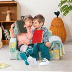 Das Bild zeigt das Produktbild 3 zum BEJOY Kindersofa Leuchtender Dinosaurier