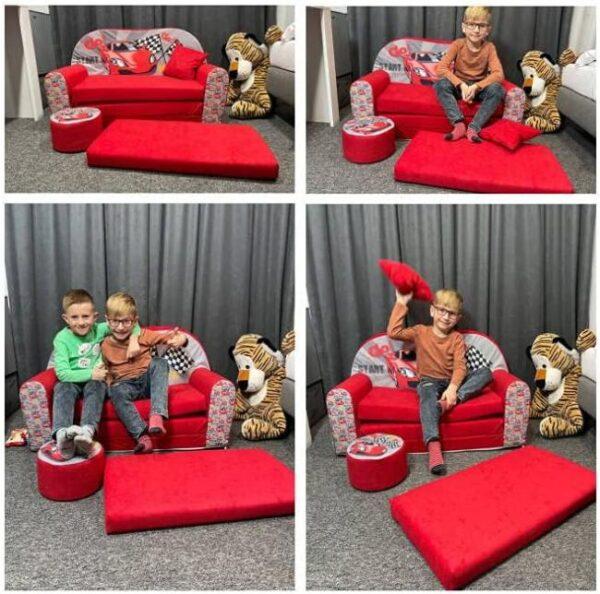 Das Bild zeigt das Produktbild 3 zum FORTISLINE Kindersofa Racing Car