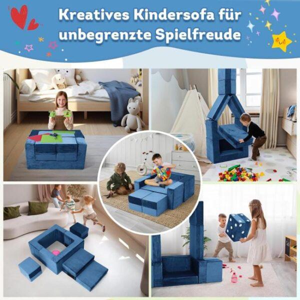 Das Bild zeigt das Produktbild 2 zum Gilire Spielsofa 2025 Blau