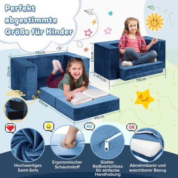 Das Bild zeigt das Produktbild 3 zum Gilire Spielsofa 2025 Blau