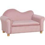 Das Bild zeigt das Produktbild 1 zum HOMCOM Kindersofa Rosa