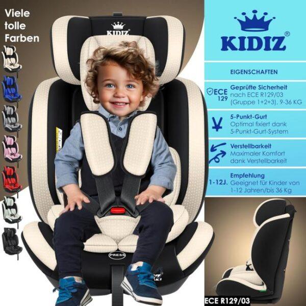 Das Bild zeigt das Produktbild 2 zum KIDIZ Triangle Premium Kindersitz
