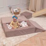Das Bild zeigt das Produktbild 3 zum KiddyMoon Kindersofa Modular Dunkelbeige