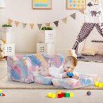 Das Bild zeigt das Produktbild 3 zum Kidirect Kindersofa Regenbogen Einhorn