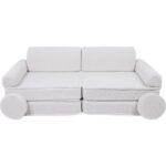 Das Bild zeigt das Produktbild 1 zum MEOWBABY Kindersofa Bearly Weiß