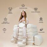 Das Bild zeigt das Produktbild 3 zum MEOWBABY Kindersofa Bearly Weiß