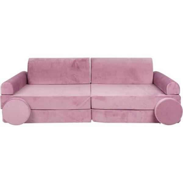 Das Bild zeigt das Produktbild 1 zum MEOWBABY Kindersofa Samt Rosa