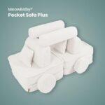 Das Bild zeigt das Produktbild 2 zum MEOWBABY Kindersofa Slimcord Ecru