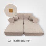 Das Bild zeigt das Produktbild 3 zum MEOWBABY Kindersofa Slimcord Ecru