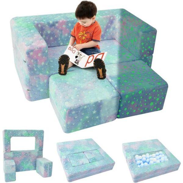 Das Bild zeigt das Produktbild 1 zum MeMoreCool Kindersofa Farbige Sterne