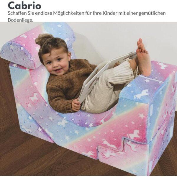 Das Bild zeigt das Produktbild 3 zum MeMoreCool Spielsofa Regenbogen