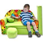 Das Bild zeigt das Produktbild 2 zum millybo Kindersofa Puzzle Grün