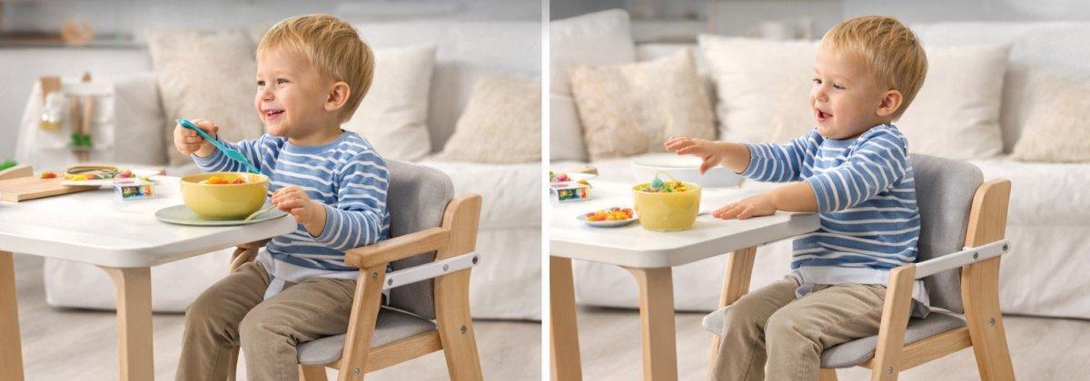 Zu sehen ist das Bild 1 zum Beitrag mit dem Thema: Kinderstuhl mit oder ohne Armlehnen